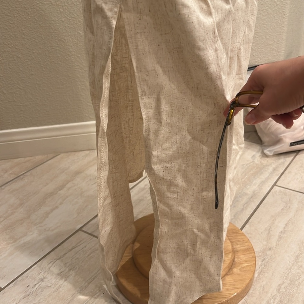 Faux leather and linen skirt - Picture 6 of 6